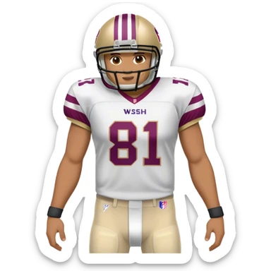 Washington commanders football jersey sticker