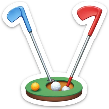 Mini golf clubs indoor sticker