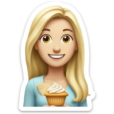 blonde white girl bakery vanilla muffin  sticker