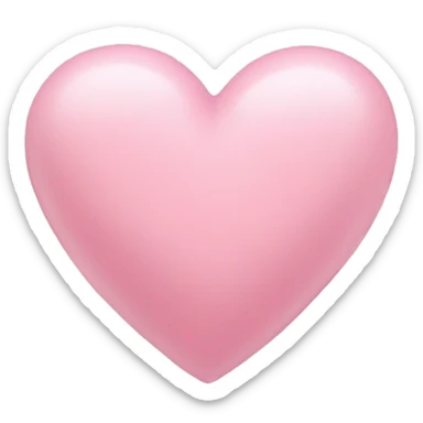 Light pink heart emoji  sticker
