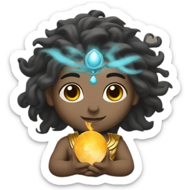 Shiva hold a world sticker