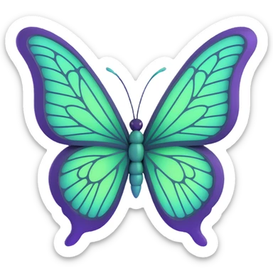 Add a glowing outline around the butterfly's wings, keeping the vibrant #c0ff53 green, glowing highlights, magical particles, dreamy aura, intricate vein patterns, subtle layered textures, delicate ornamental accents, and transparent background in a 3D cartoon, digital fantasy art style. sticker