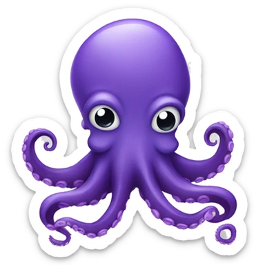 purple octopus sticker