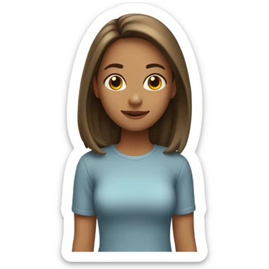 Girl with four friends sticker