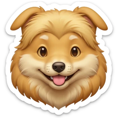 portrait of a dog, smiling with closed mouth, no tongue showing sticker