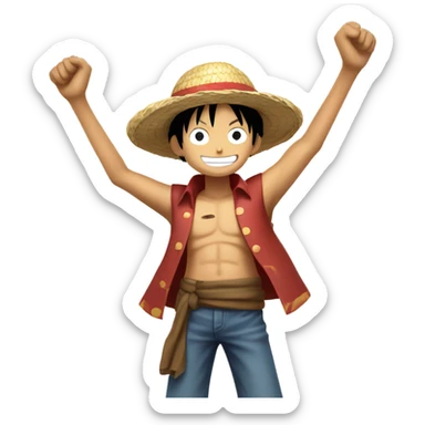 Luffy in the spotlight sticker