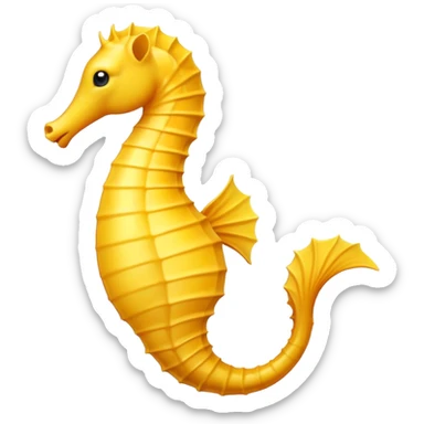Left Facing Yellow Seahorse  sticker