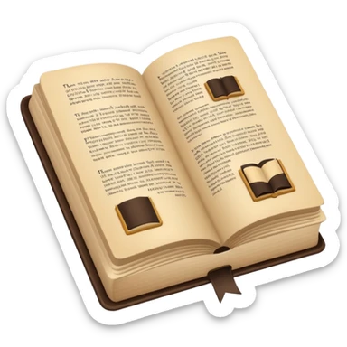 an open book with a dark cover. on the pages of the book, there are examples of beige-colored tiles sticker