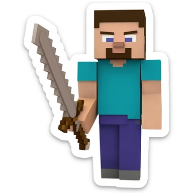 Minecraft steve full body sticker