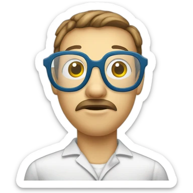 Legionella with glasses sticker