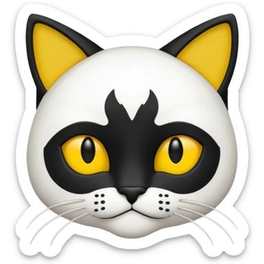  pareil en blanc même forme que l’emoji 🐈‍⬛ sticker