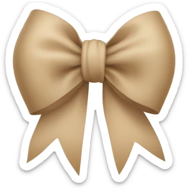 Beige bow sticker