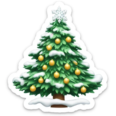 Snowy Christmas Tree sticker