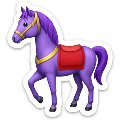 Purple horse wearing red sweater

 sticker