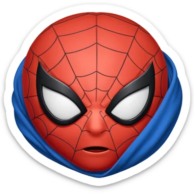 emoji de spiderman durmiendo sticker