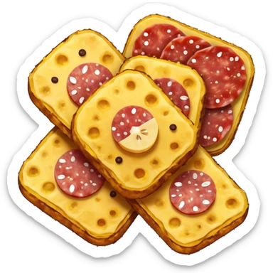 Tostones con salami sticker