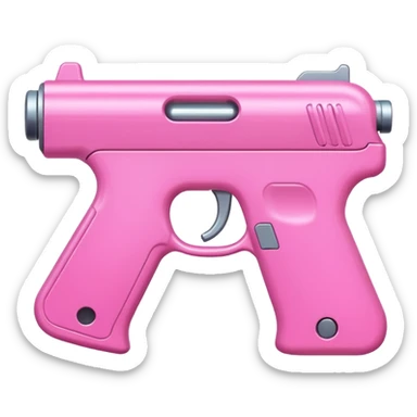 Pink gun sticker
