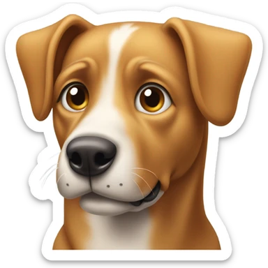 Dog waiting for owner sticker