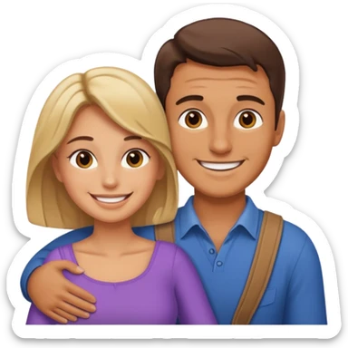 Man carrying women in romantic way  sticker