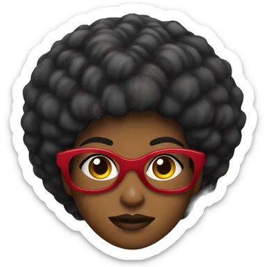 a black woman spy with an afro and red coat sticker