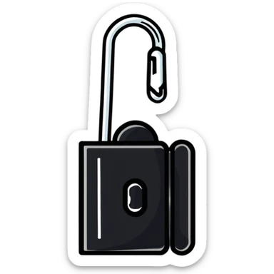 safety pin with closed clasp sticker