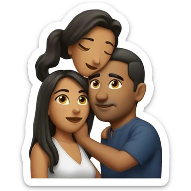 Hispanic couple kissing  sticker