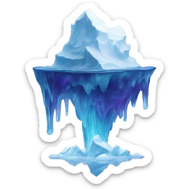 Iceberg surrounded by mystical purple watery sticker