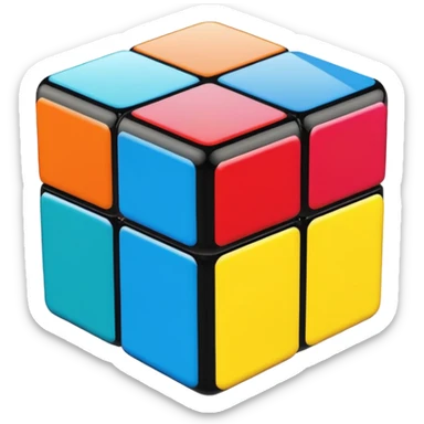 Rubix cube glass texture sticker