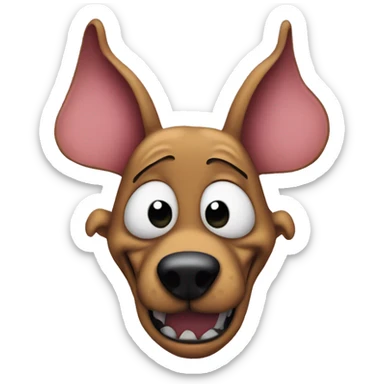 cowardly dog sticker