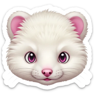 White ferret ...  sticker