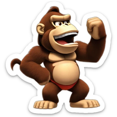 Donkey Kong singing sticker