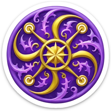 Wiz 101 casting sigil purple and yellow inspired storm magic  sticker