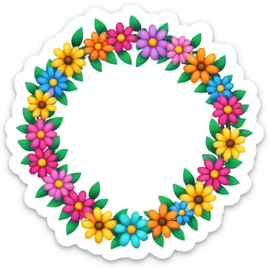 Flower garland  sticker
