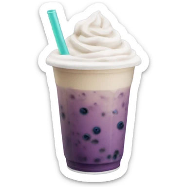 Blueberry iced latte  sticker