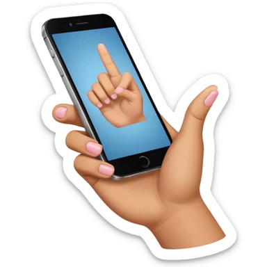 This emoji:🤙 but the lowest tumb is cut sticker