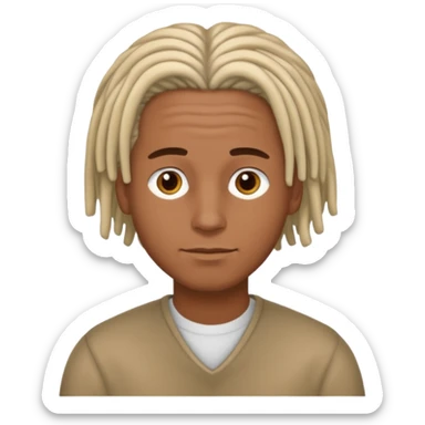 white dude with tight lick hair sticker