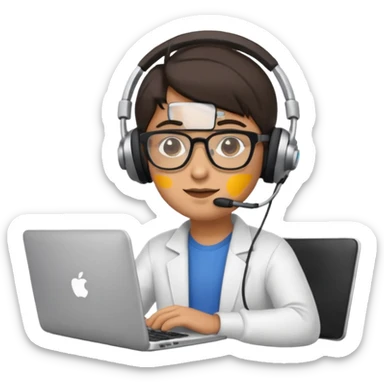 It's like a developer sitting in front of a laptop sticker