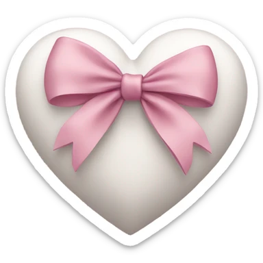 heart with bow sticker