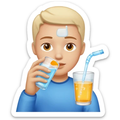 drinking fluids sticker