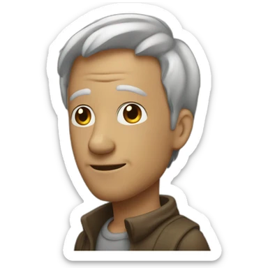 Homme avec une dinde sticker