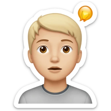 person looking up left sticker