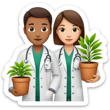 Doctors Carrying Plants sticker