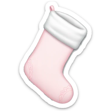 pale pink christmas stockings sticker