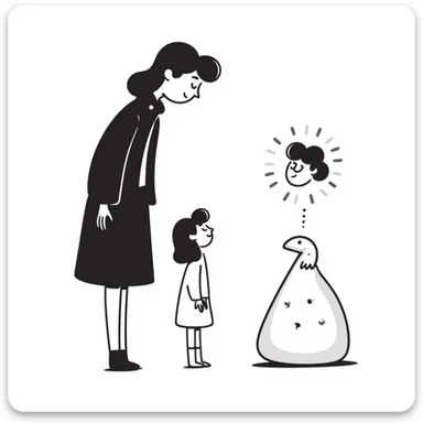 the concept of admiration, hand-drawn doodle style, simple lines, expressive sticker