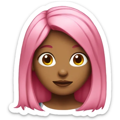 Girl with pink hair  sticker
