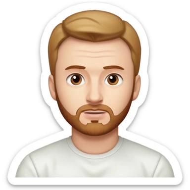 chris evans  in white sticker