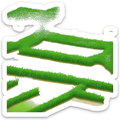 Grass land and pimple sticker
