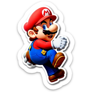 Super Mario birthday  sticker