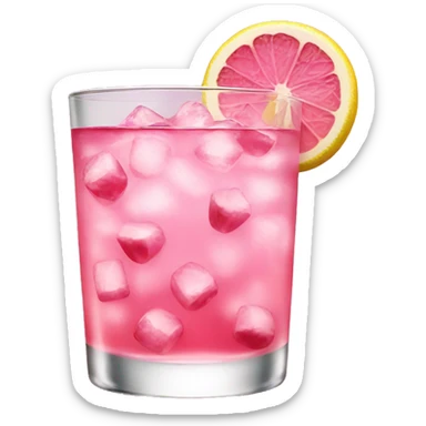 Pink gin drink sticker
