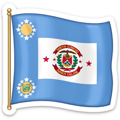 North Carolina state flag sticker